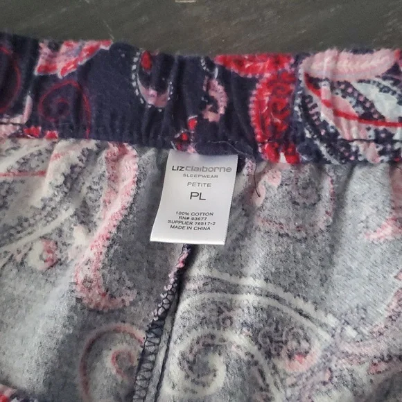 Liz Claiborne Pretty flannel PJ/lounge pants - Picture 3 of 3